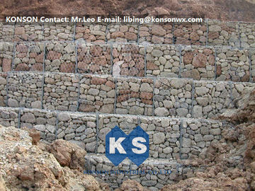 Muro de contención hexagonal de Gabion de la malla de alambre con el alambre revestido del polietileno PE Gabion