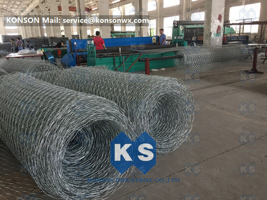 alambre hexagonal Mesh Machine del alambre 7.5Kw de 4.0m m